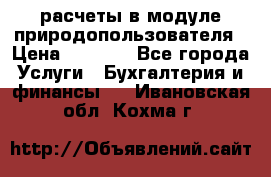 расчеты в модуле природопользователя › Цена ­ 3 000 - Все города Услуги » Бухгалтерия и финансы   . Ивановская обл.,Кохма г.